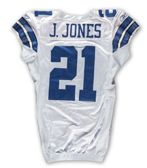 Julius Jones Game Worn Dallas Cowboys Home Jersey (Steiner)